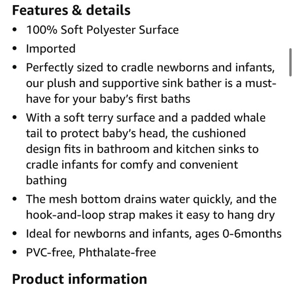 Skip Hop Soft Sink Baby Bath Tub, Moby, Blue - Picture 11 of 13